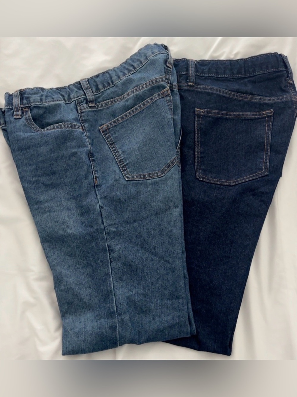 Old Navy Boys Size 18 Straight Jeans Lot of 2 Blue Denim